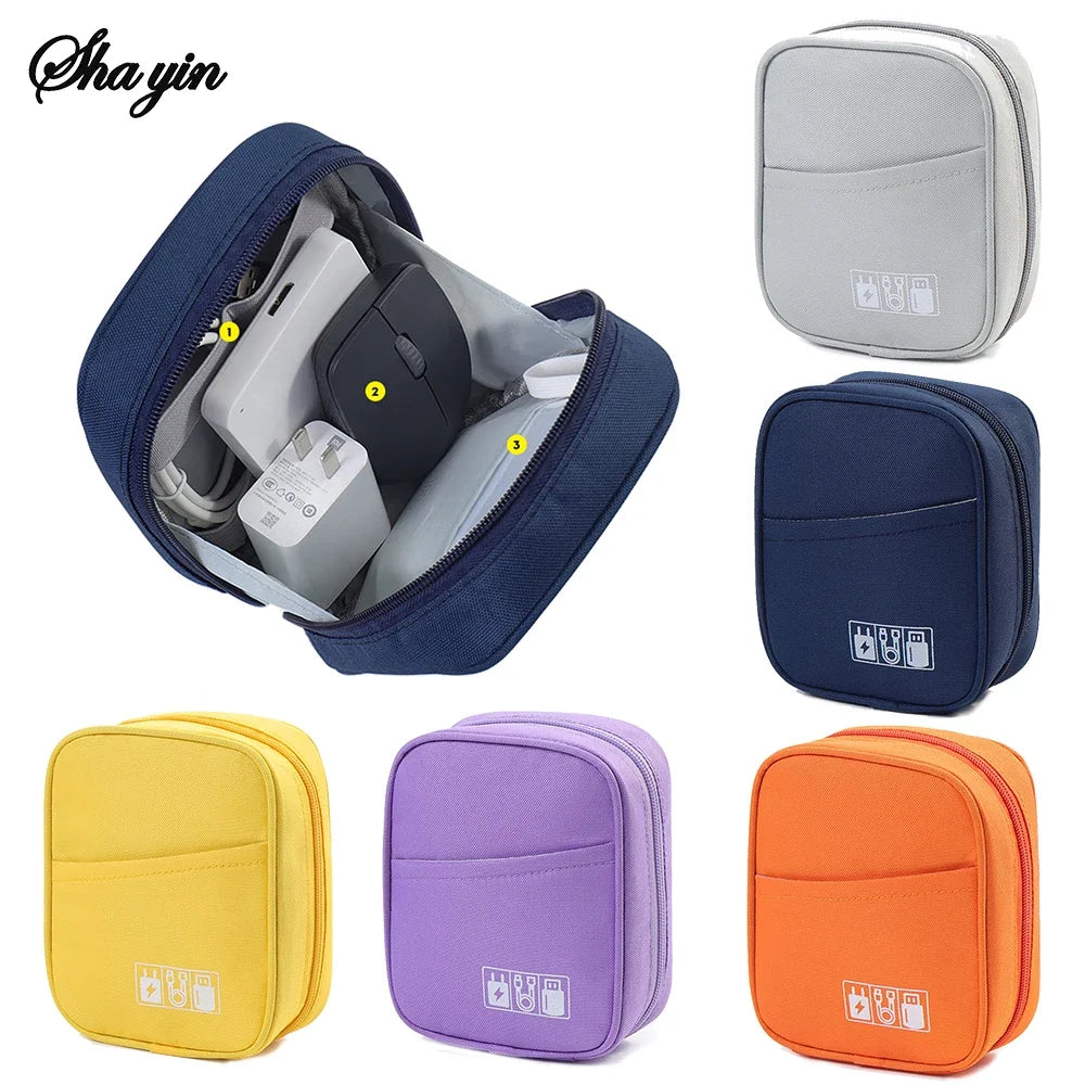 Waterproof Portable Cable Organizer Bag Travel Digital Accessories
