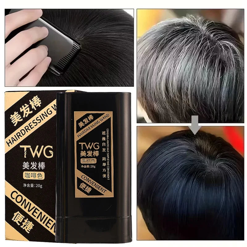 Portable Hair Dye Stick – Waterproof Gray Hair Cover