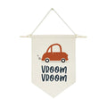 Vroom Vroom Canvas Pennant Banner – Kids Nursery Wall Decor