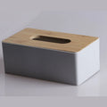 Bamboo Wood Tissue Box Holder – Decorative Napkin Case