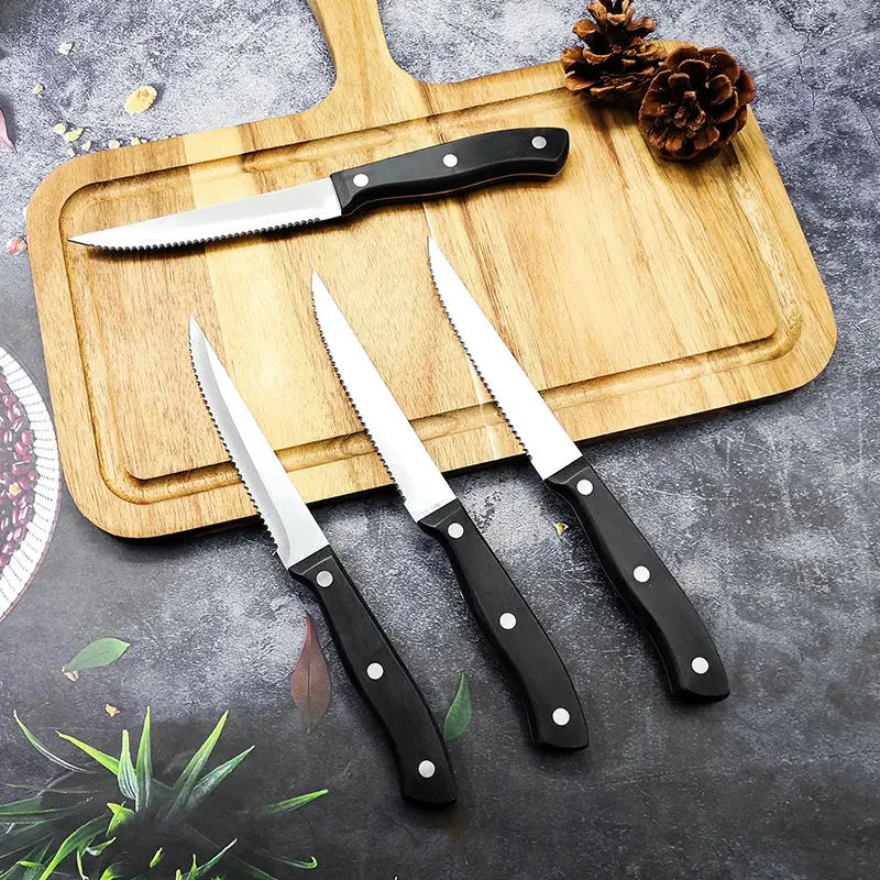 Stainless Steel Serrated Steak Knife Set – Sharp & Durable