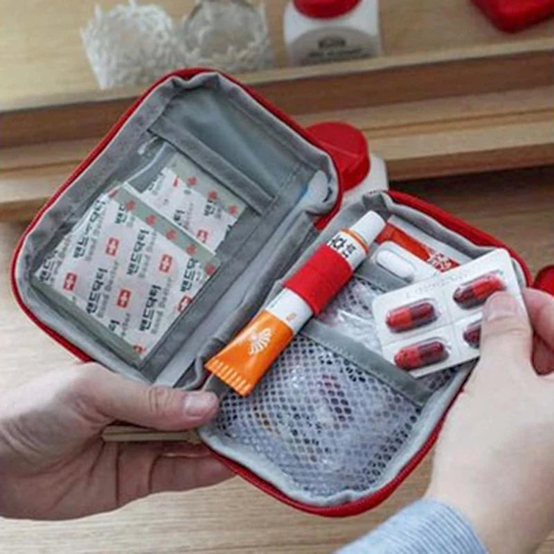 Mini Portable Medicine Bag Travel First Aid Storage Survival Box