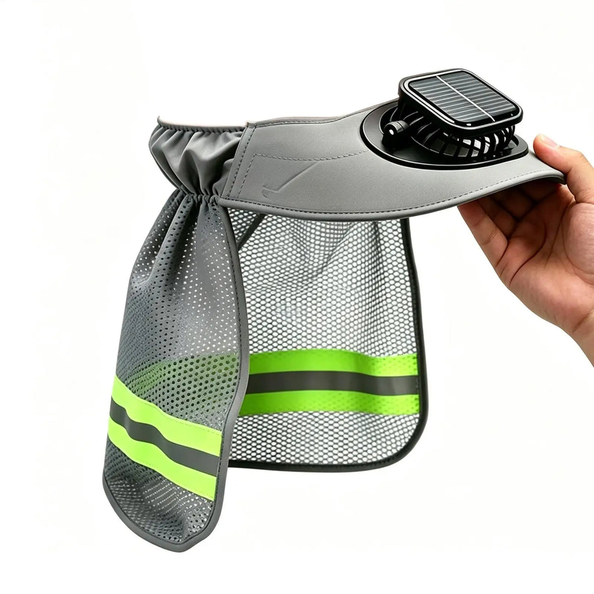 Solar Fan Hard Hat – Wide Brim Ventilated Safety Helmet