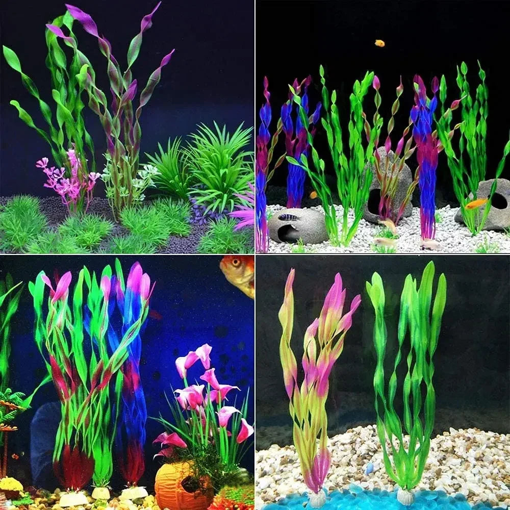 Plastic Aquarium Plants Fish Tank Decorations Artificial Seaweed