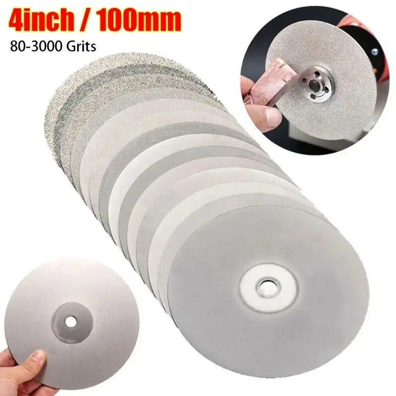 4" Diamond Grinding Disc 100mm 80-3000 Grit Abrasive Wheel