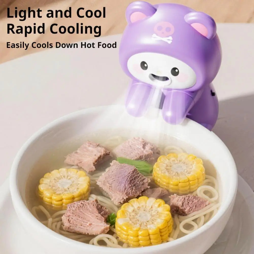 Cute Animal Clip-On Mini Fan – Rechargeable USB Desk Blower