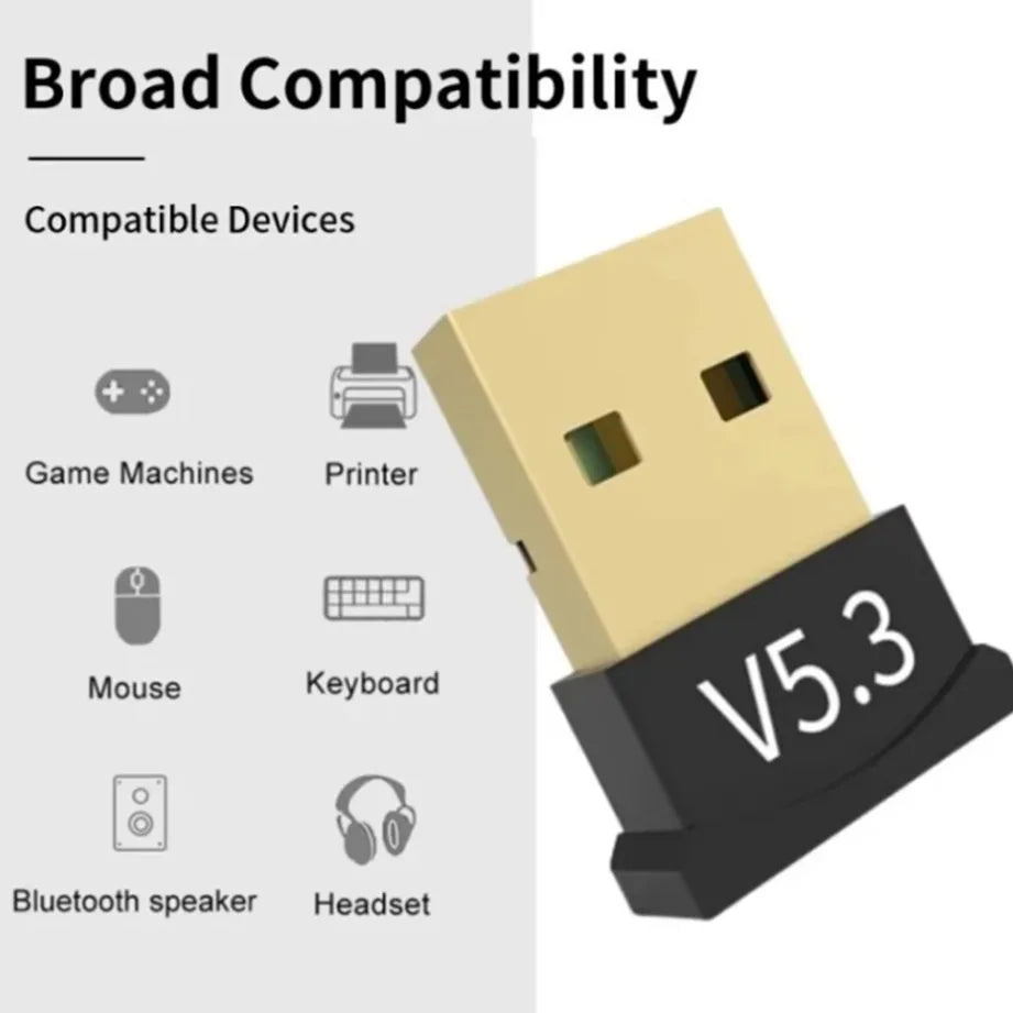 USB Bluetooth 5.3 Adapter Wireless Dongle for PC Laptop