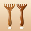Sandalwood Five-Claw Scalp Massager & Gua Sha Comb