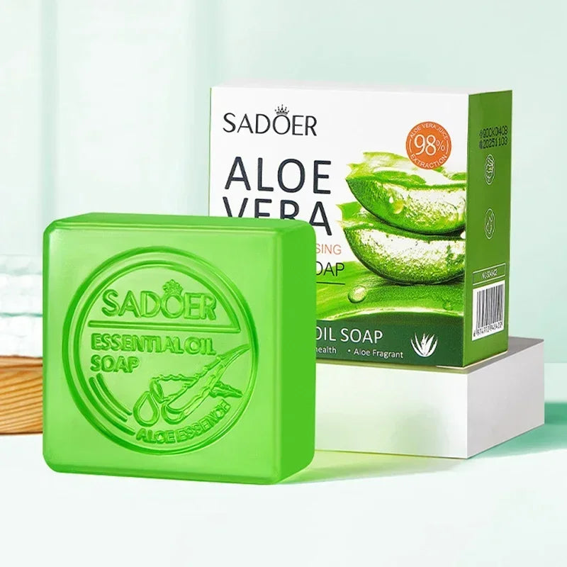 Sadoer Aloe Vera Facial Soap – Hydrating & Oil Control Bar