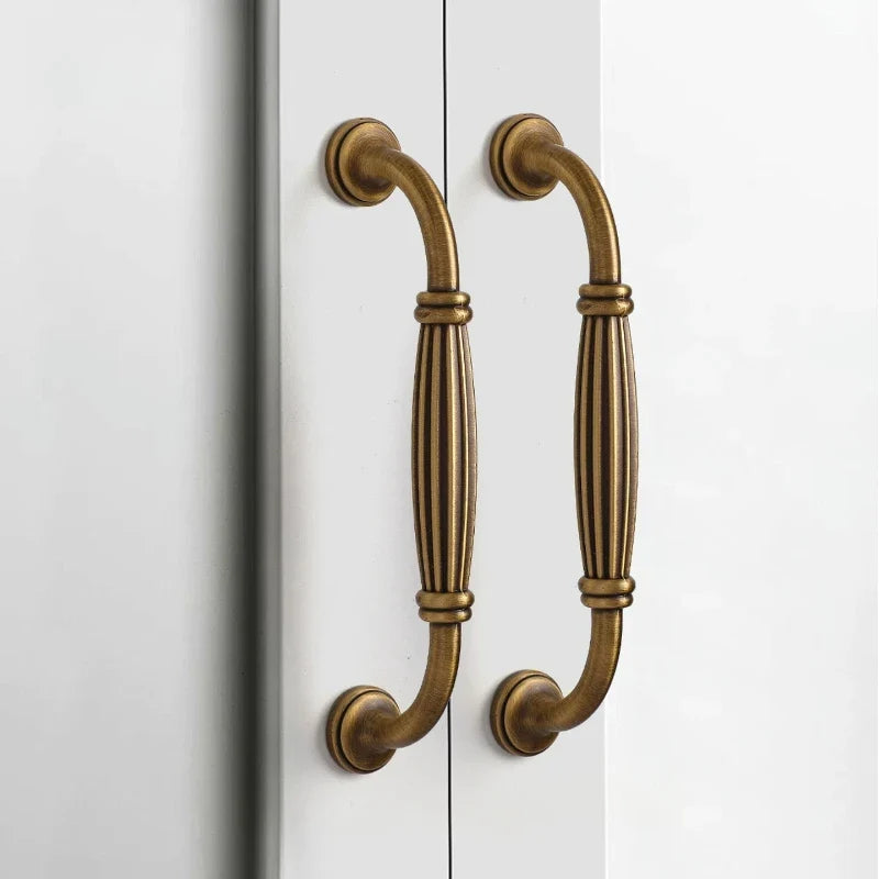 Brass French Cabinet Handle | Gold European Luxury Drawer Pull
