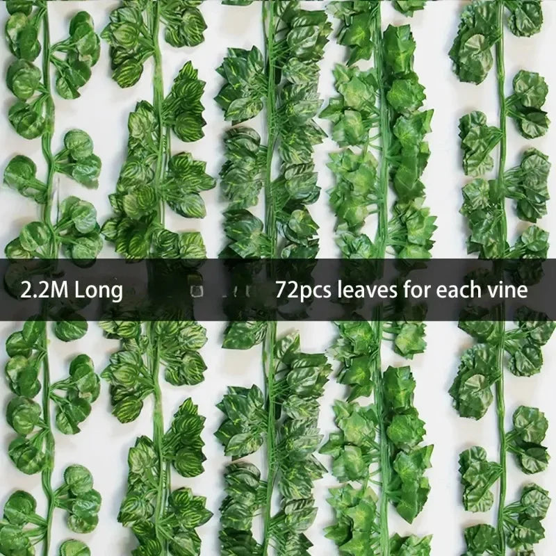 Artificial Liana Vine Wall Hanging Fake Plants Ivy String Leaves