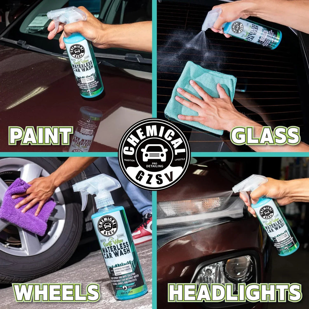 Chemical Swift Wipe Waterless Car Wash Safe Cars Trucks Motorcycles