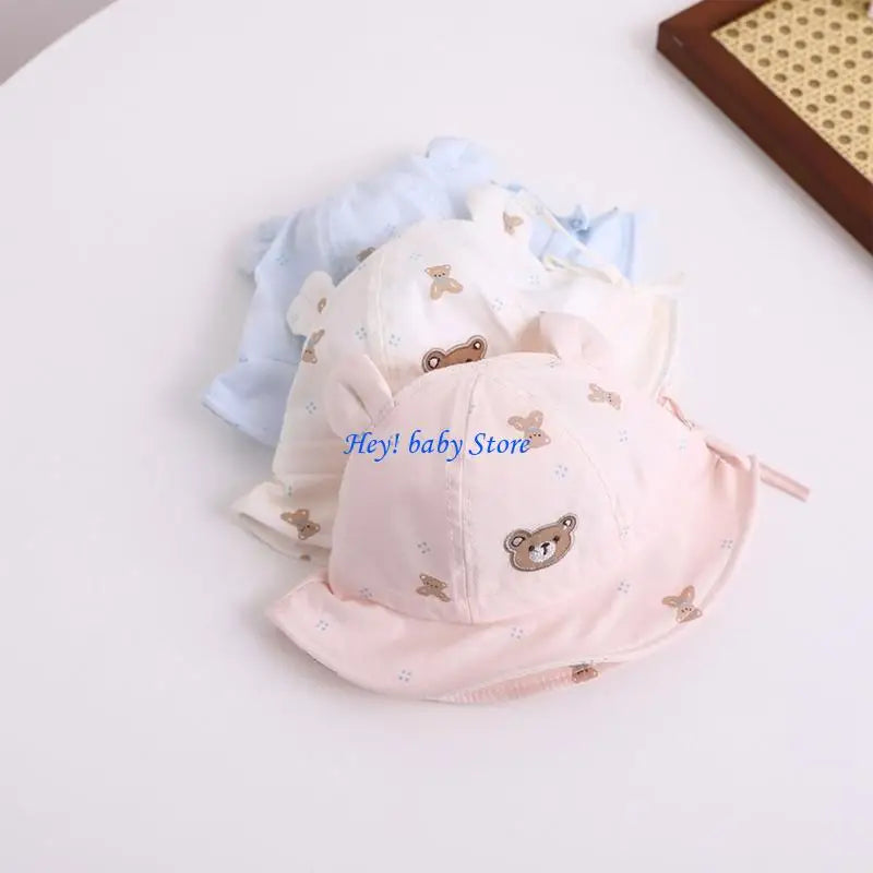 Baby Sun Hat Cartoon Bear Bucket Hat – Infant & Toddler
