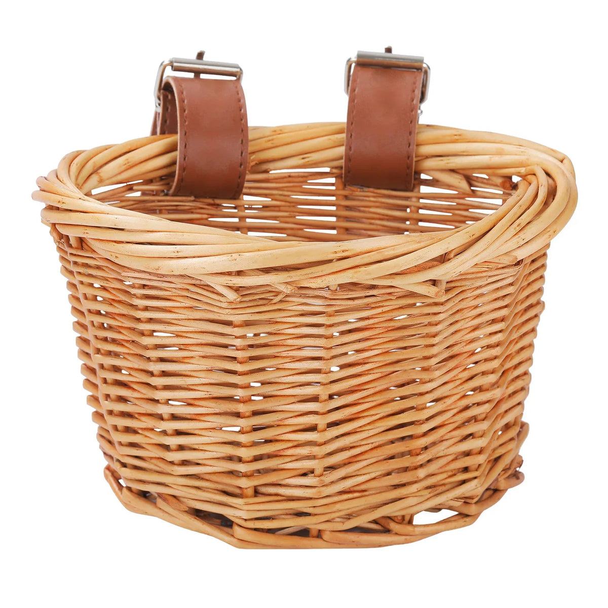 Kids Bike Basket Bicycle Wicker D-shaped Baskets Child Scooter Front