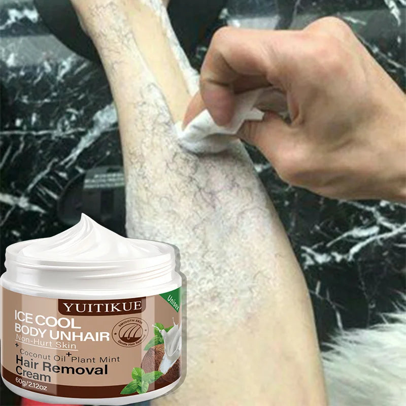 YUITIKUE Cooling Mint Body Hair Removal Cream – Silky Skin
