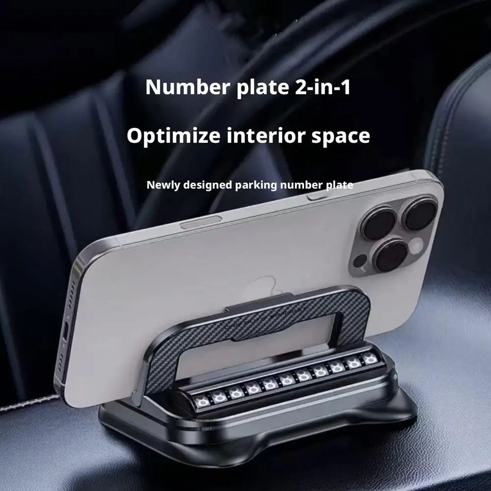 360 Rotation Car Phone Holder Number Plate Universal Dashboard Auto