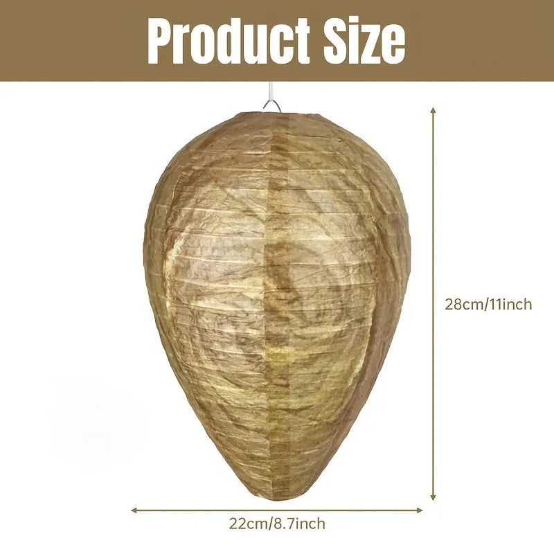 Fake Wasp Nest Decoy – Outdoor Hanging Bee Deterrent