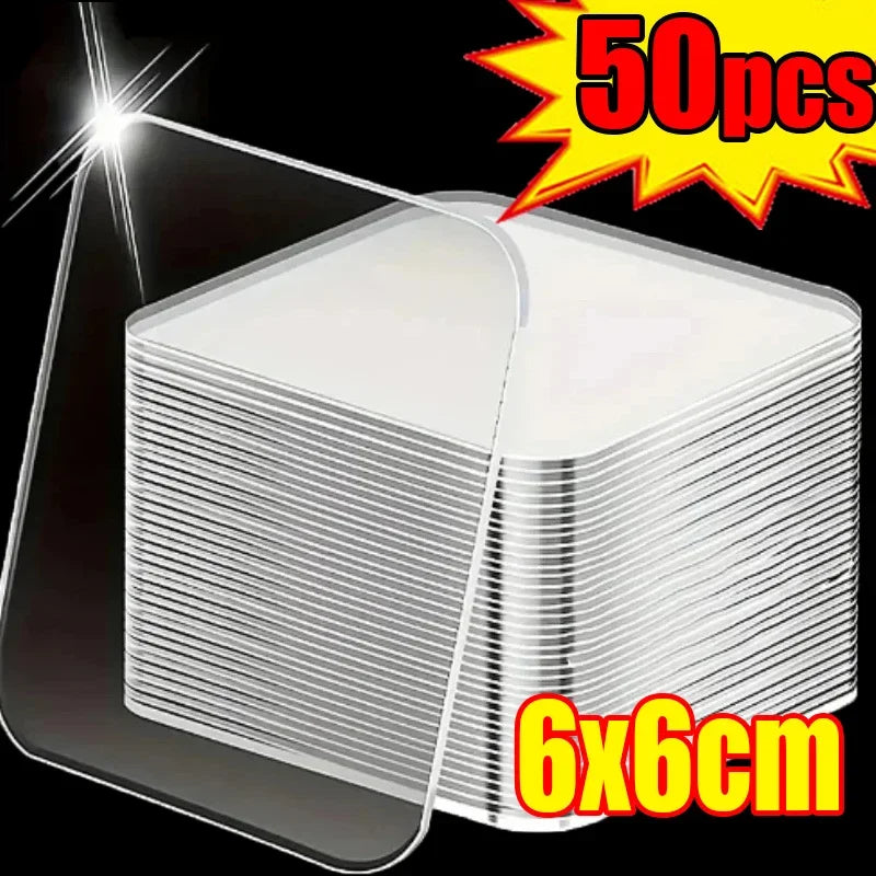 Nano Double-Sided Tape Squares – Waterproof Transparent 60mm