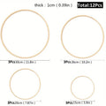 Wreath Rings 4Sizes 6 8 10 12lnch Wooden Bamboo Floral Hoop Macrame