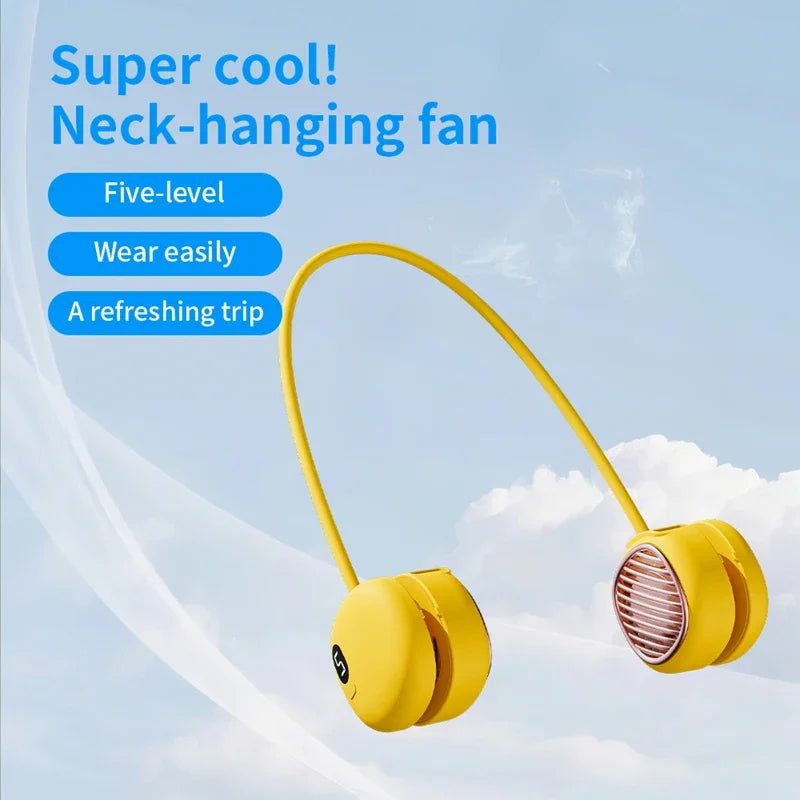 Lenovo Neck Fan USB Rechargeable 5-Speed 360° Wearable Fan