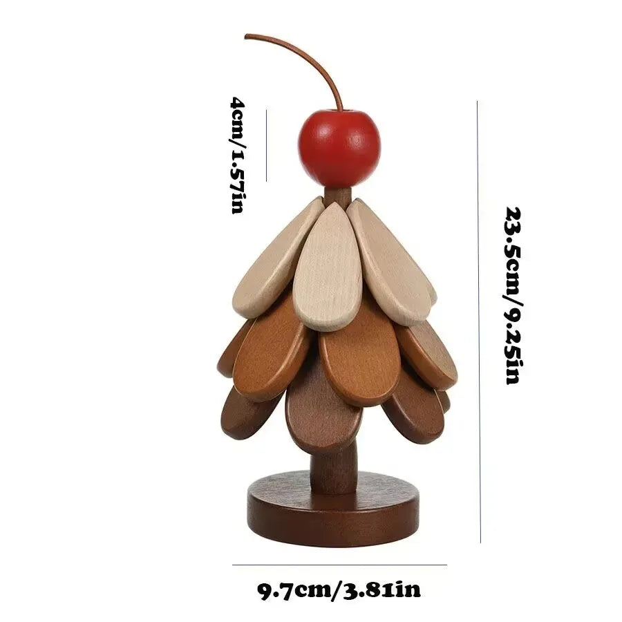 Christmas Tree Wooden Trivet Mat – Heat-Resistant Pot Holder