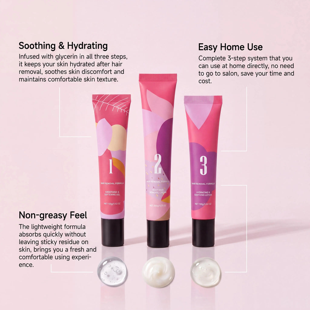 Hair Removal Cream Kit – Gentle Depilatory for Face & Body