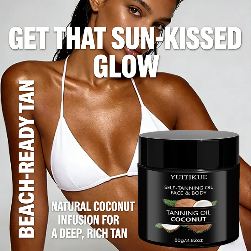 YUITIKUE Coconut Self-Tanning Oil – Natural Glow 80g
