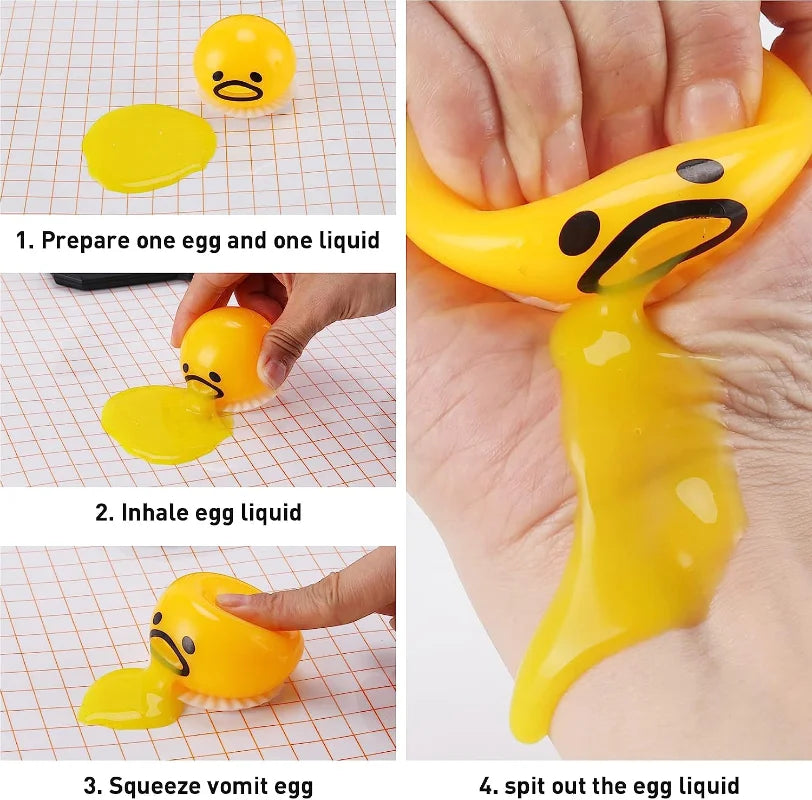 Squishy Egg Yolk Stress Ball – Funny Novelty Squeeze Toy