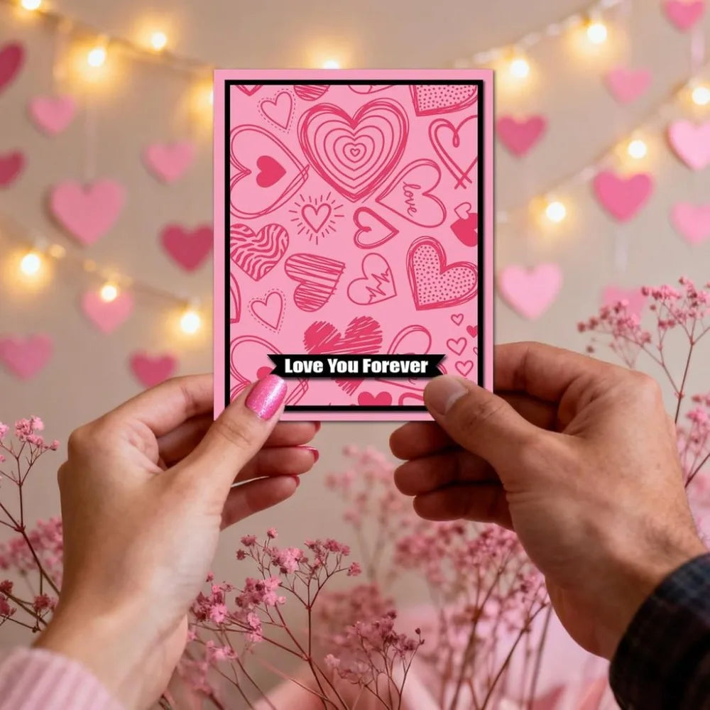 Heart Clear Stamps & Metal Cutting Dies for Card Making