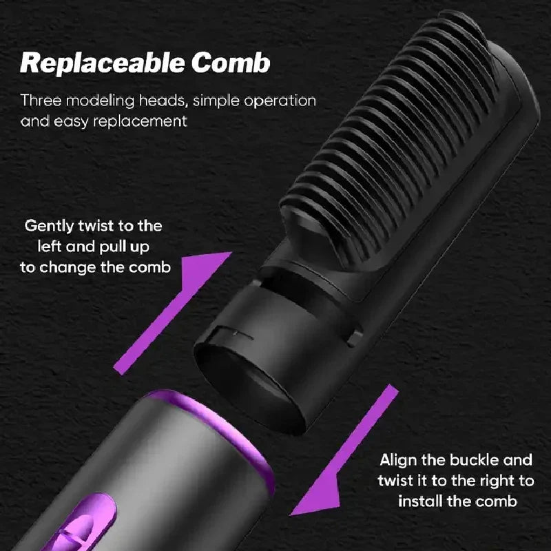 5-in-1 Hot Air Brush Hair Dryer, Straightener & Curler Set