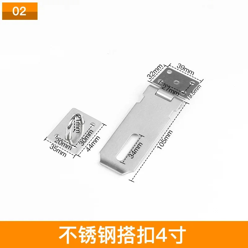 Thickened Stainless Steel Door Safety Latch – Anti-Theft