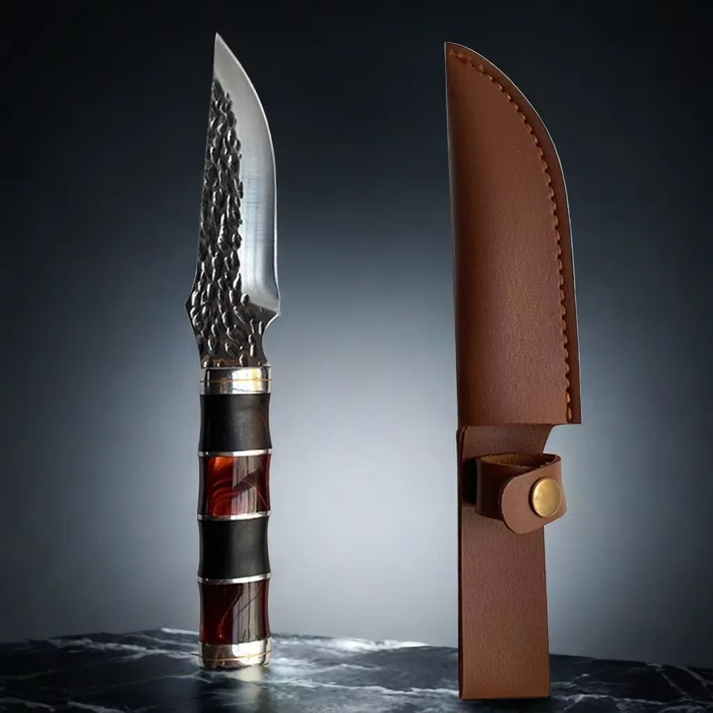 Vintage Fixed Blade Outdoor Knife – Hand Forged Bushcraft Blade