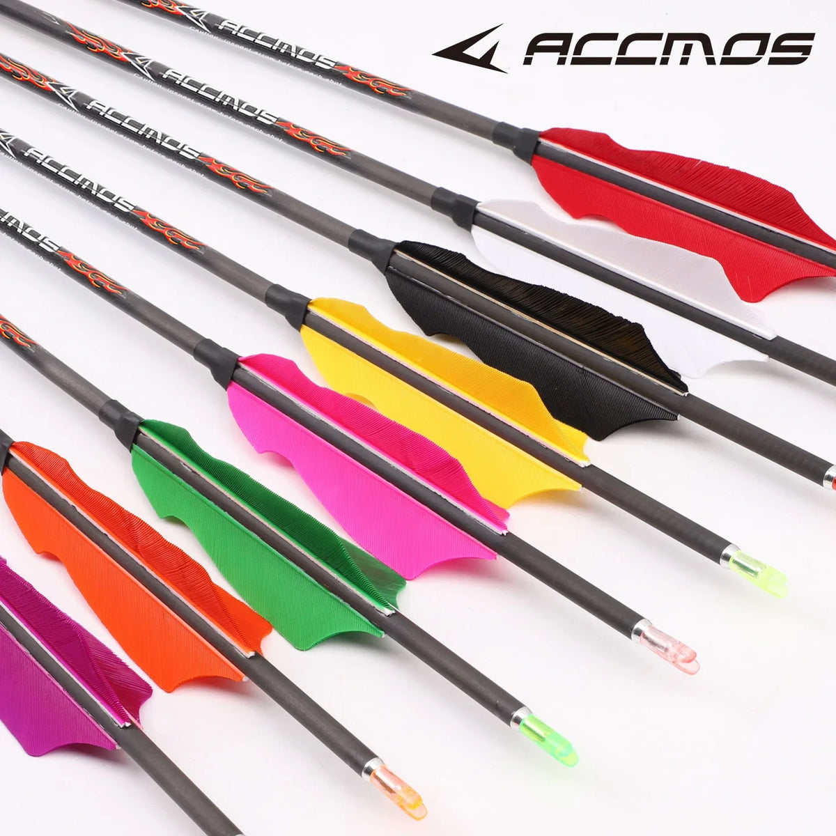ID6 2 Pure Carbon Arrow 8 Styles 4-inch Turkey Feather Spine 250-800