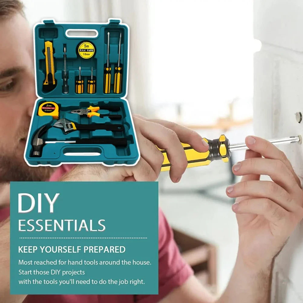12-Piece Home Tool Set with Case | Portable Essential Kit