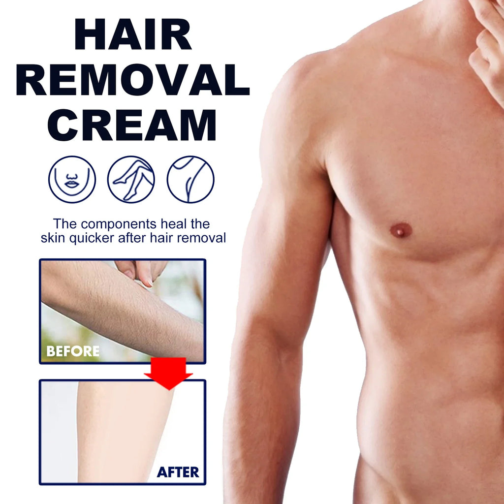 Eelhoe Men's Hair Removal Cream – Chest, Armpit & Legs 60ml