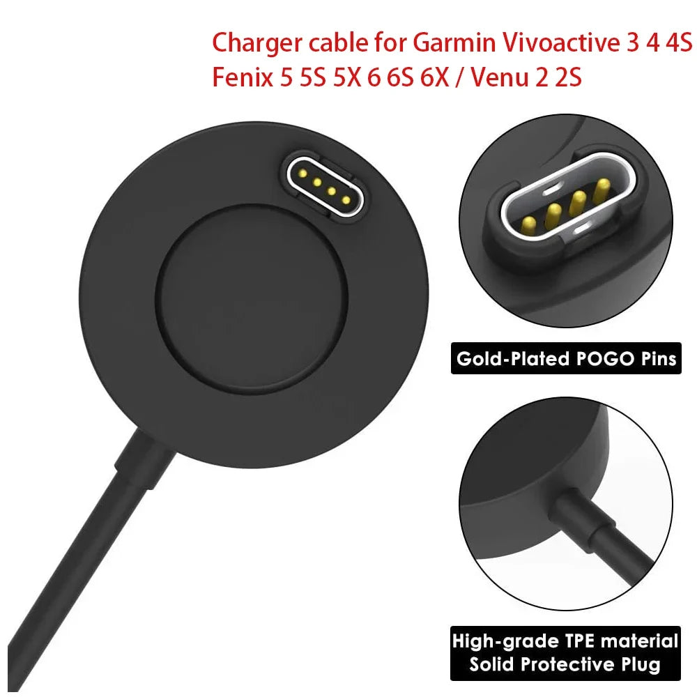 Magnetic Charger for Garmin Vivoactive Fenix Venu Forerunner