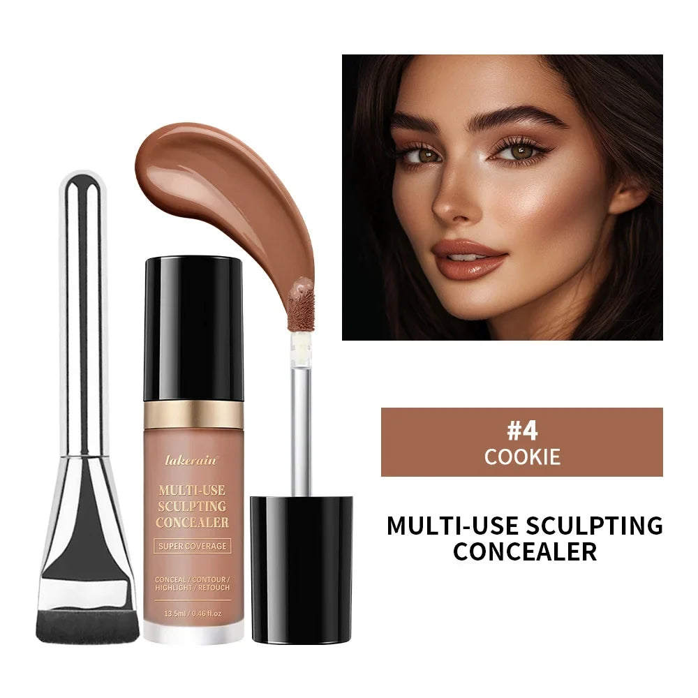 ibcccndc Full Coverage Concealer Cream + Free Brush | Matte