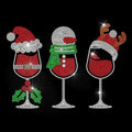 Christmas Glass Rhinestone Iron-On Appliqué | 11.7×8.3 In