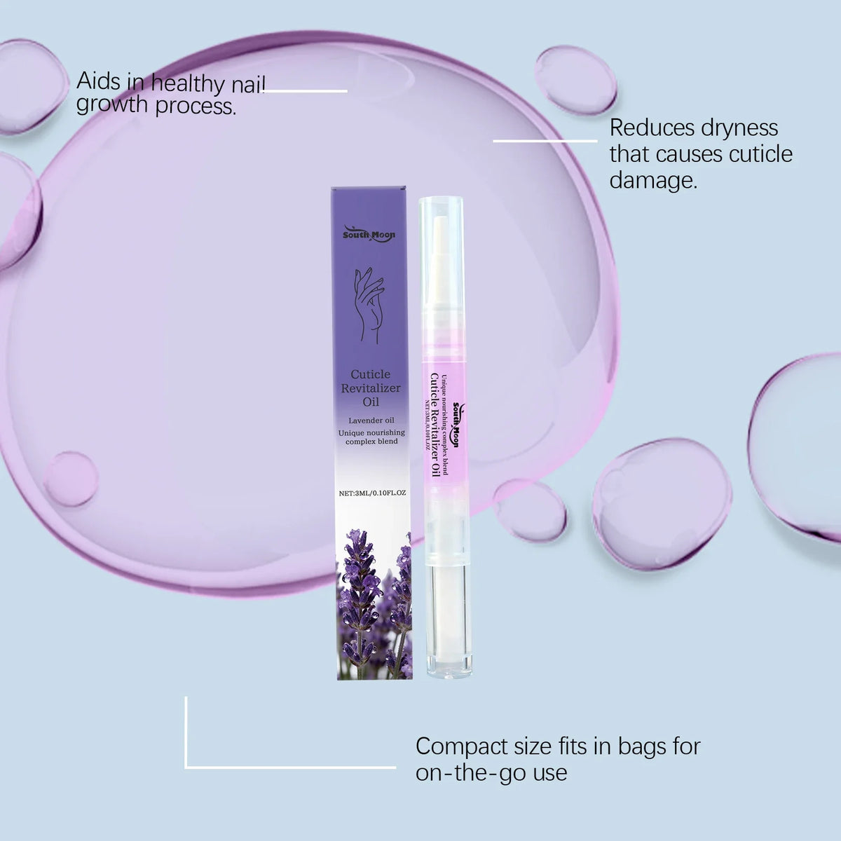 Lavender Nail Care Oil Pen – Portable Nail Shine Treatment
