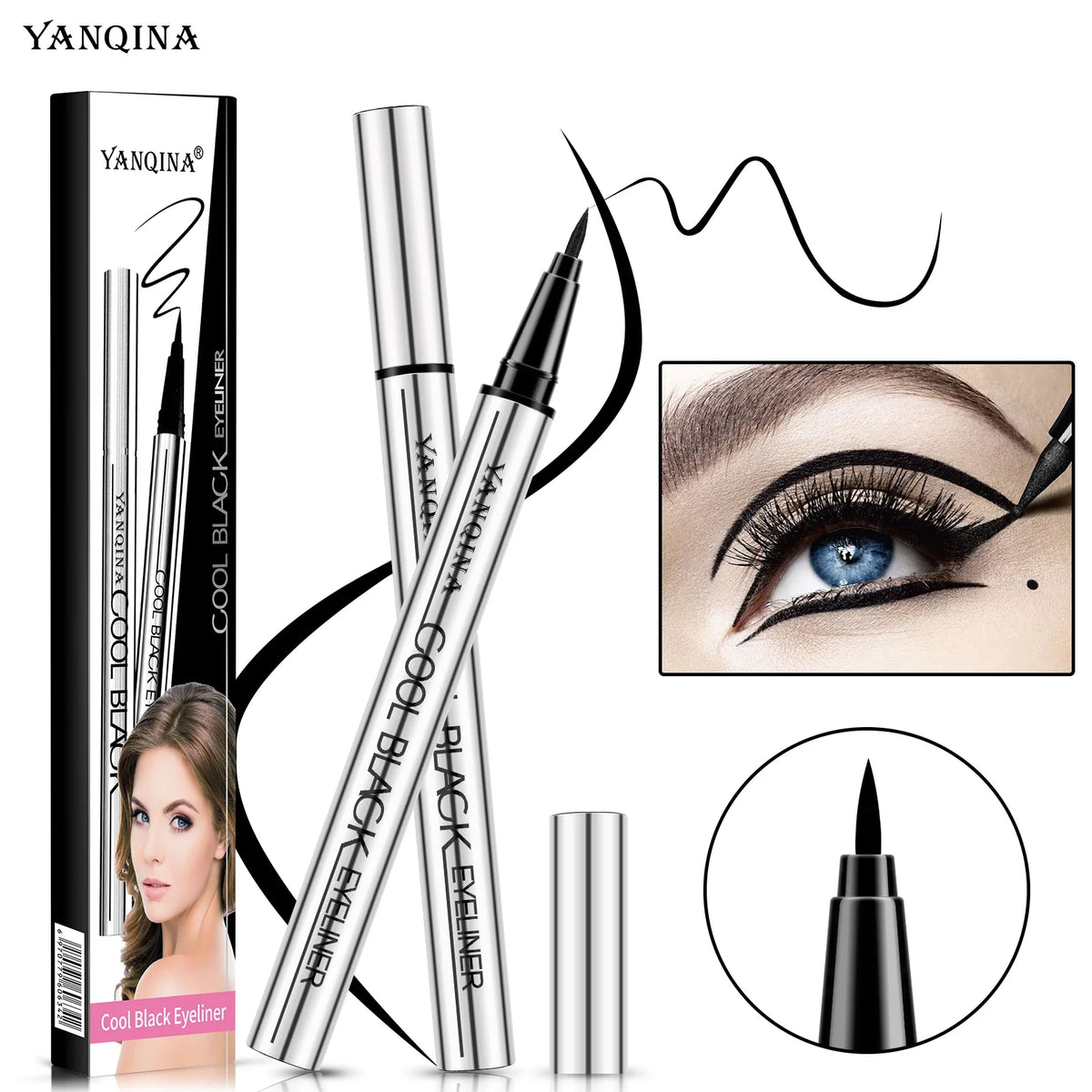 Waterproof Liquid Eyeliner Pen – Quick-Dry Matte & Smudge-Proof
