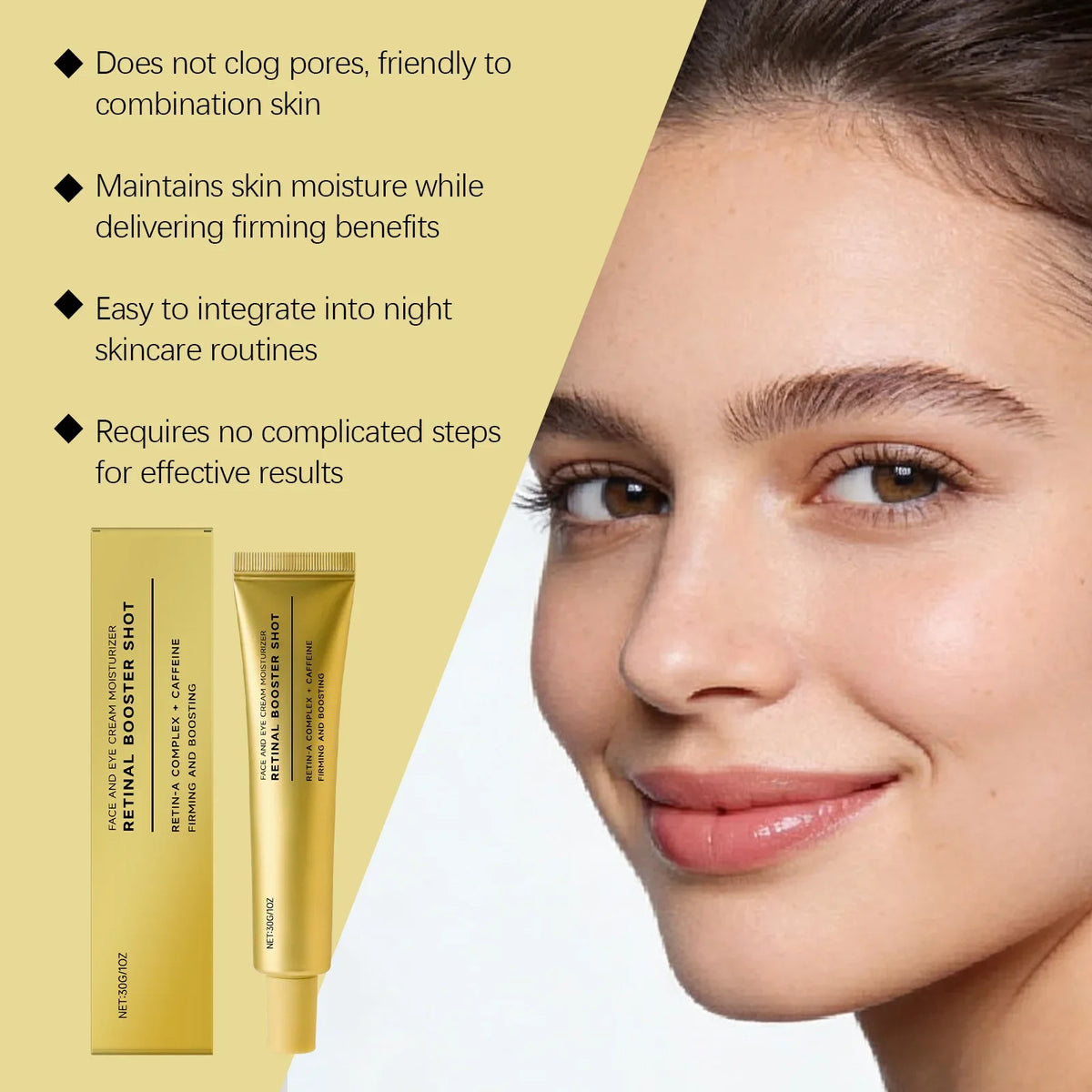Hoygi Retinol Firming Cream with Caffeine – Anti-Aging 30g