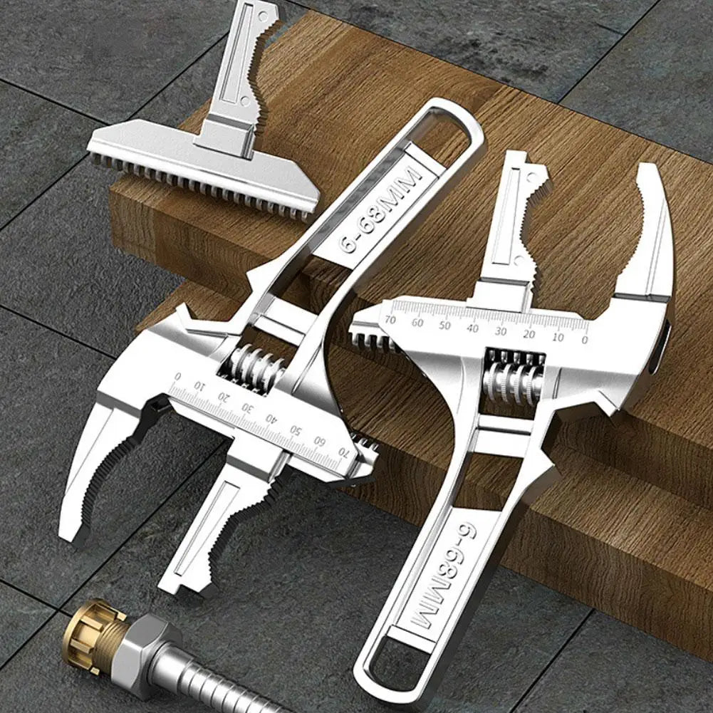 Adjustable Pipe Wrench 6-68mm | Aluminum Alloy Spanner Tool