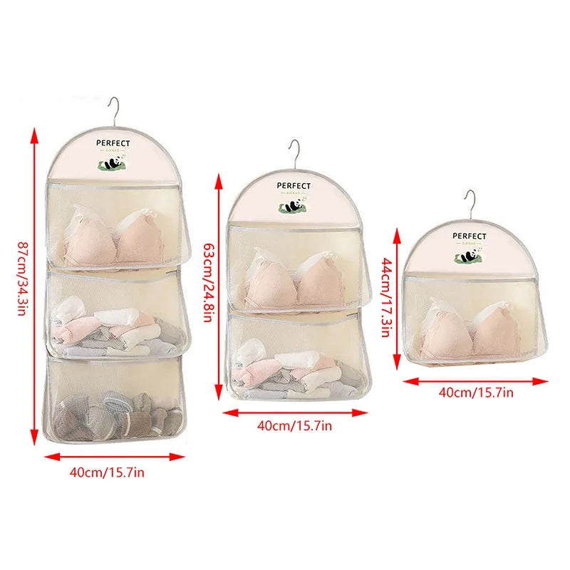 Wall Hanging Mesh Storage Bag – Wardrobe & Closet Organizer