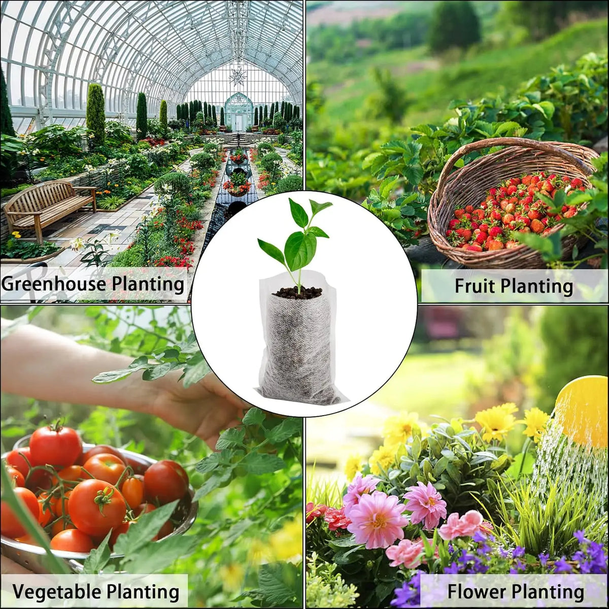 Fabric Plant Seedling Bags 100–1000PCS | Eco Nursery Pots