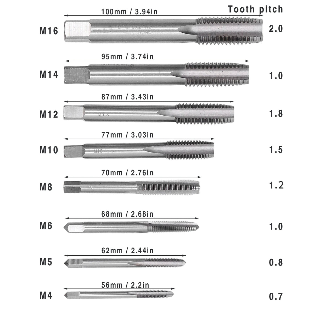 Tap Socket Machine Lengthened Tapping Chuck 1 Hex Shank Steel Hand