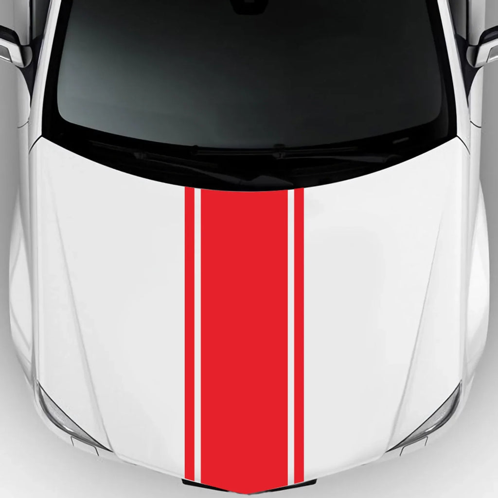 Car Hood Racing Stripe Vinyl Decal Sticker – Universal Fit