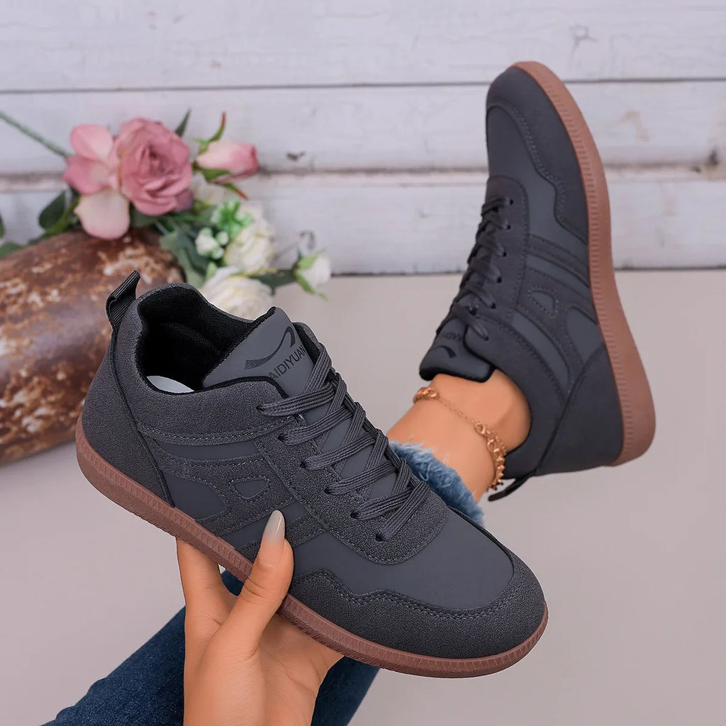 Women's Lightweight Lace-Up Casual Sneakers | Anti-Slip Flat