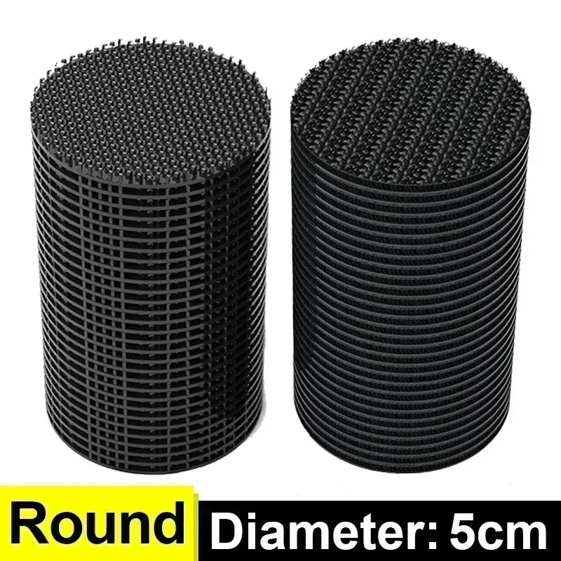 50-Pack Hook & Loop Fasteners – Self-Adhesive Car Floor Mat Grips
