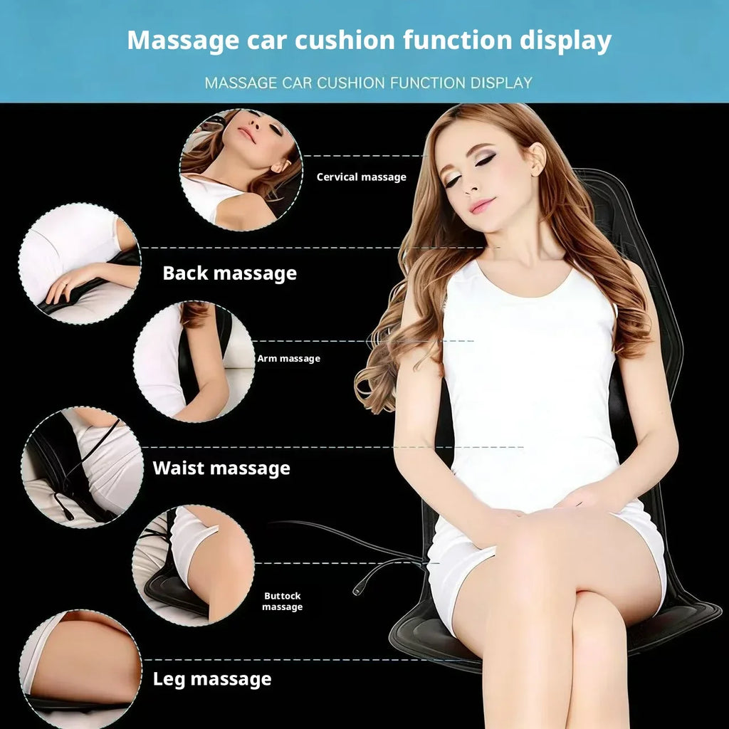 Heating Massage Cushion | Full-Body Car & Home Seat Massager