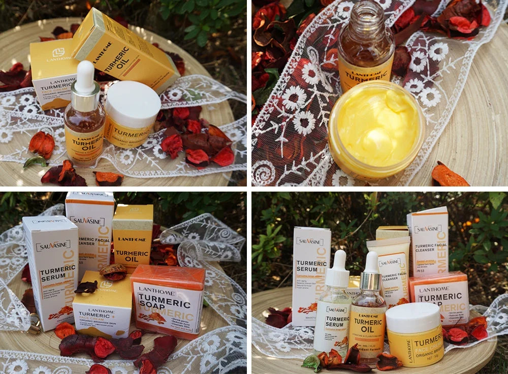 Turmeric Skin Care Shrink Pores Moisturizing Whitening Facial Oils